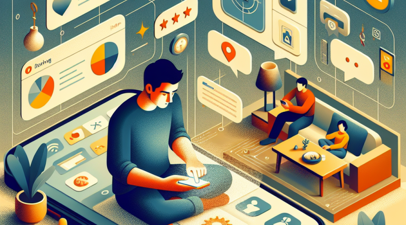 Illustration of face close-up using iphone in a cozy home environments setting, with a inspired mood.