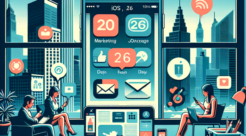 Illustration of iphone on desk in a urban cityscapes setting, with a focused mood.