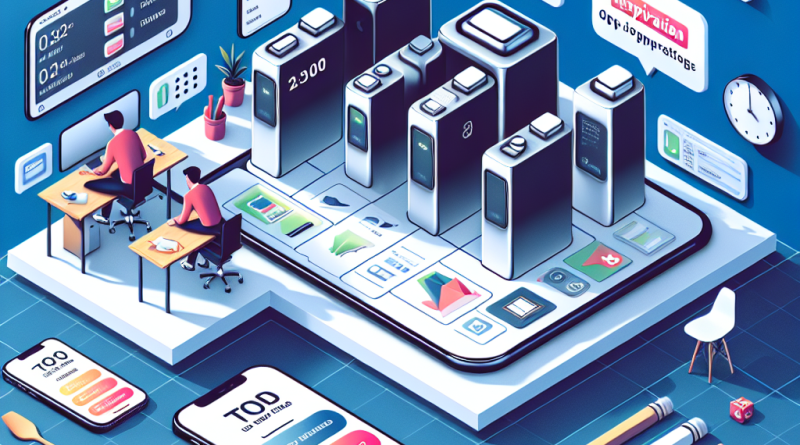 Illustration of iphone thumbnails side by side in a modern workspaces setting, with a inspired mood.