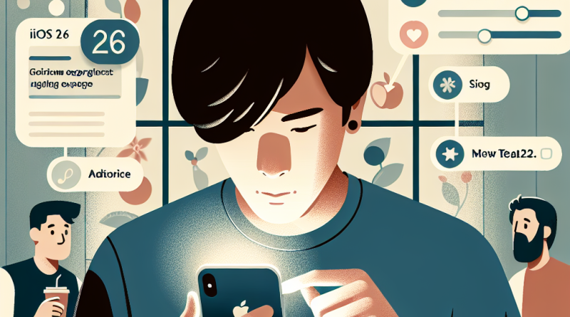 Illustration of user interacting with iphone in a coffee shops setting, with a focused mood.