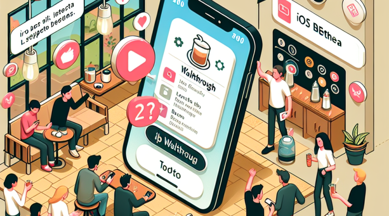Illustration of app walkthrough on iphone in a coffee shops setting, with a determined mood.