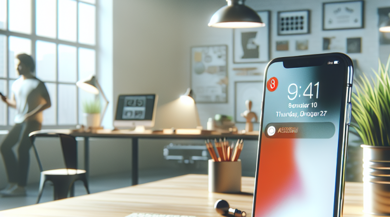 Illustration of iphone on desk in a bright daylight studios setting, with a relaxed mood.