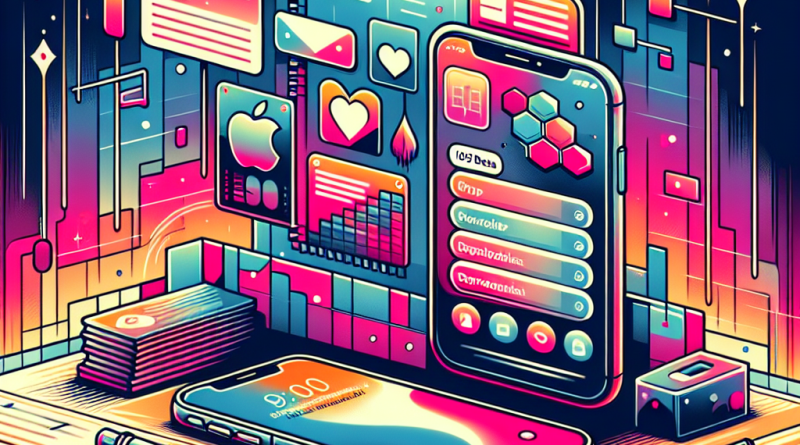 Illustration of iphone on desk in a abstract digital gradients setting, with a relaxed mood.
