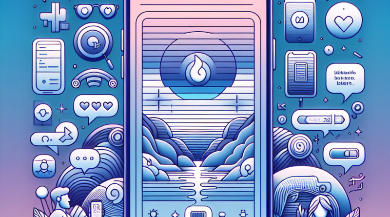 Illustration of app walkthrough on iphone in a abstract digital gradients setting, with a relaxed mood.