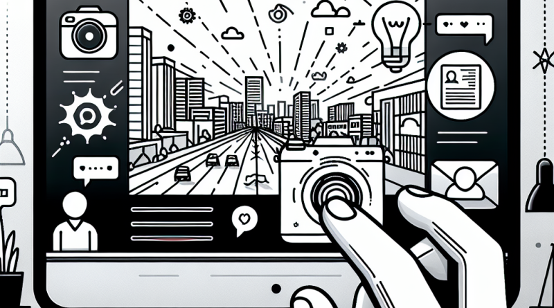 Illustration of finger tapping ios feature in a modern workspaces setting, with a inspired mood.