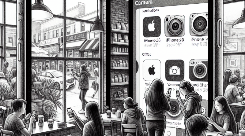 Illustration of iphone thumbnails side by side in a coffee shops setting, with a determined mood.
