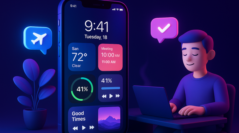 Illustration of iphone thumbnails side by side in a nighttime with neon lighting setting, with a relaxed mood.