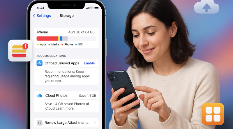 Illustration of ios settings screen in a abstract digital gradients setting, with a relaxed mood.