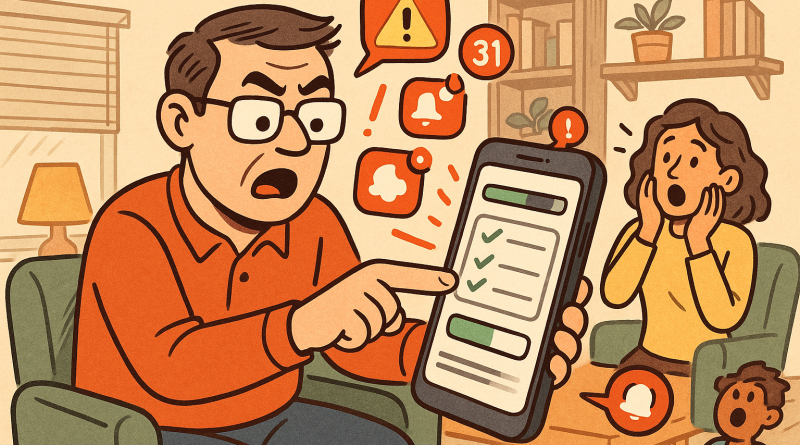 Illustration of finger tapping ios feature in a cozy home environments setting, with a creative mood.